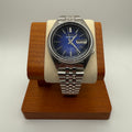 Seiko 5 automatic with a gorgeous deep blue sunburst dial, day-date-£129.99