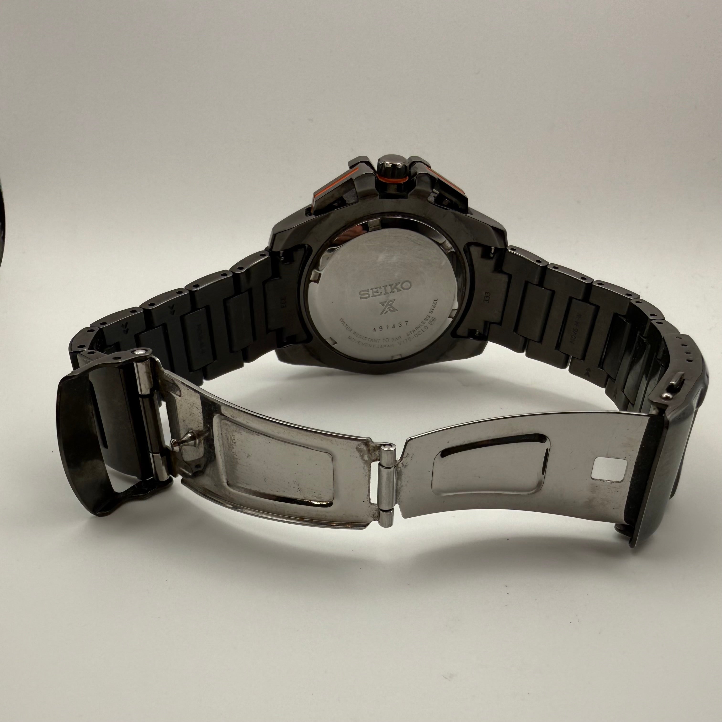 Seiko Prospex Solar Chronograph V176-0CZ0 Black & Orange-£239.95