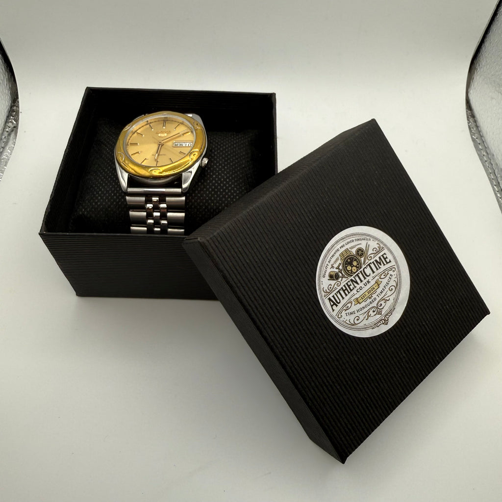 Seiko 5 Automatic Gold Dial Day-Date-£89.99