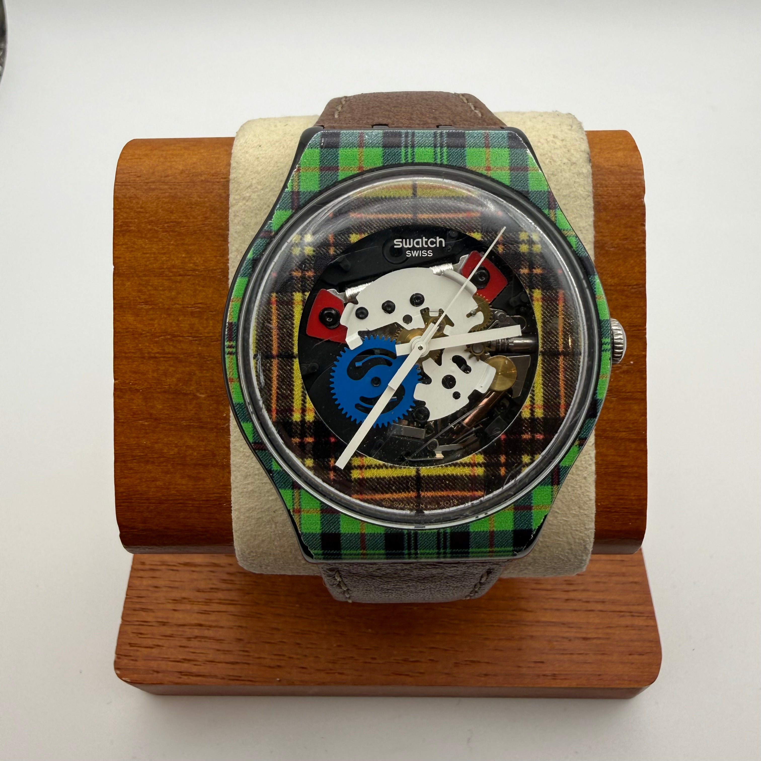 Swatch Swiss Skeleton Dial Green Tarta- £49.99