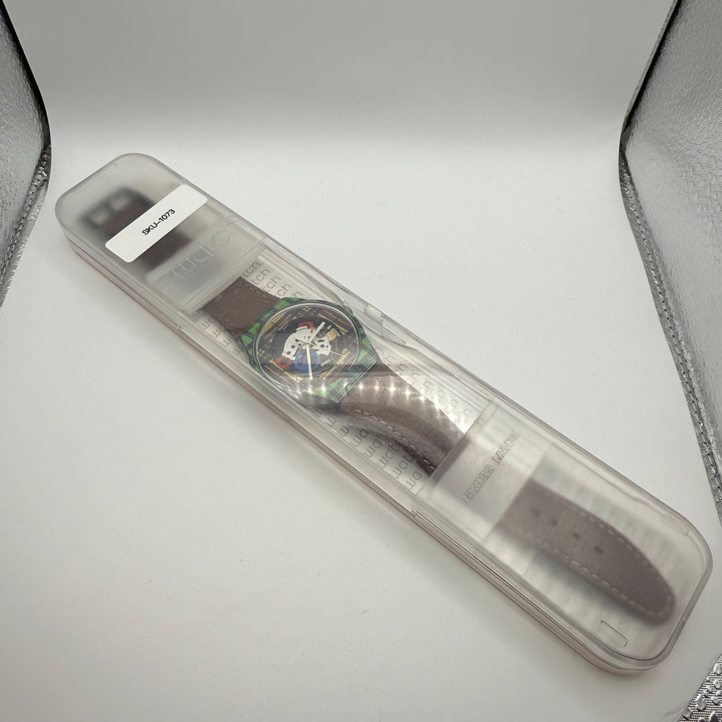 Swatch Swiss Skeleton Dial Green Tarta- £49.99