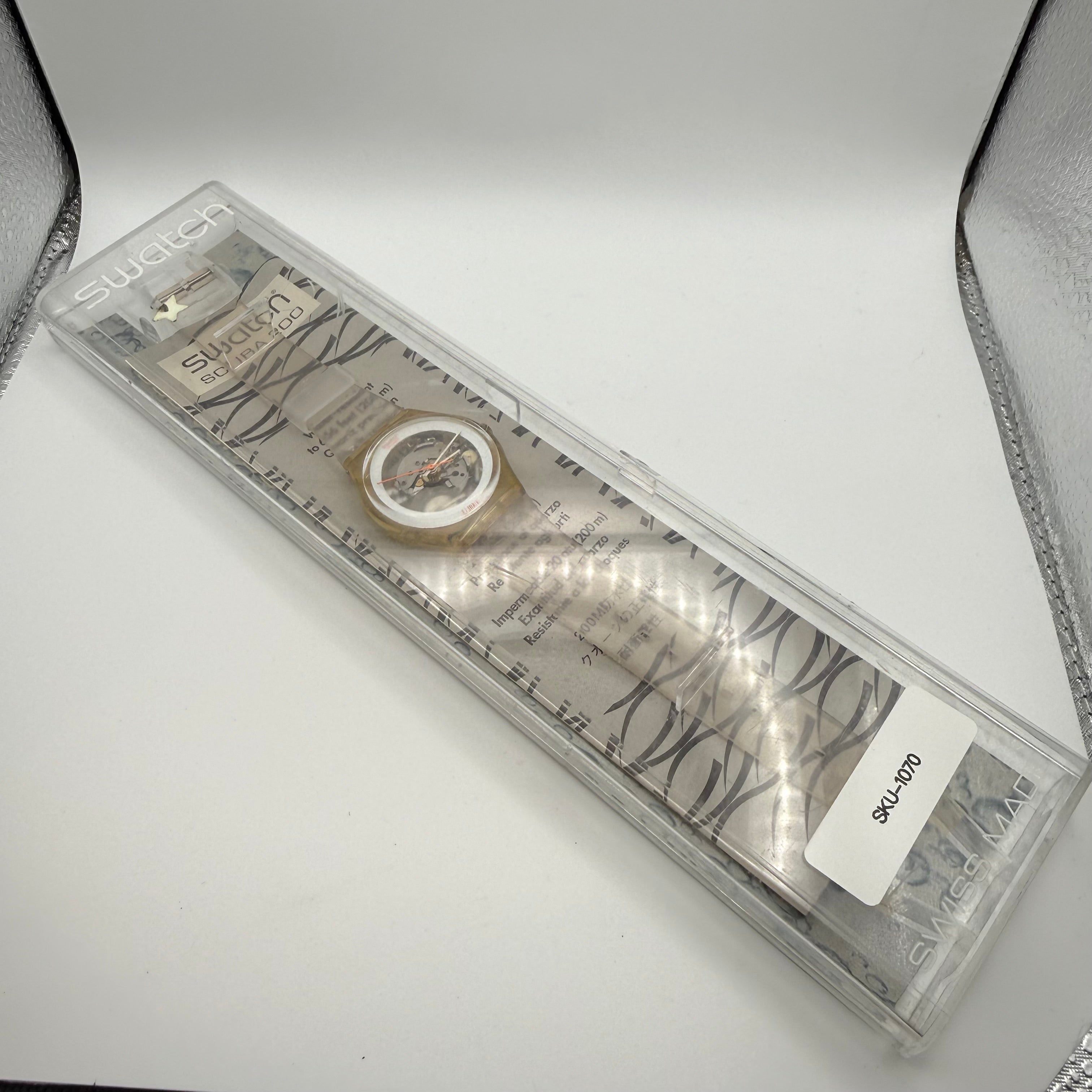 Swatch Scuba 200 Skeleton Dial Yellow Case- £59.95