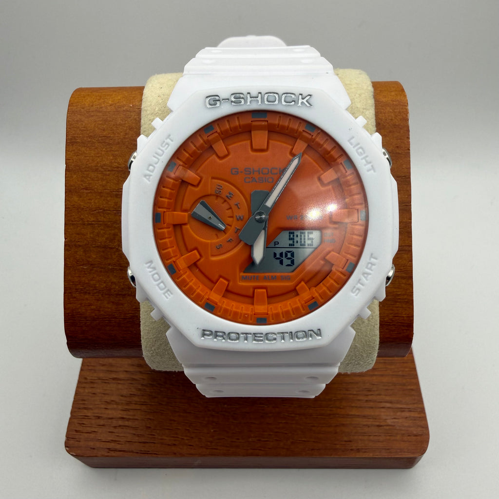Casio G-SHOCK – White & Orange Protection Series - £99.99