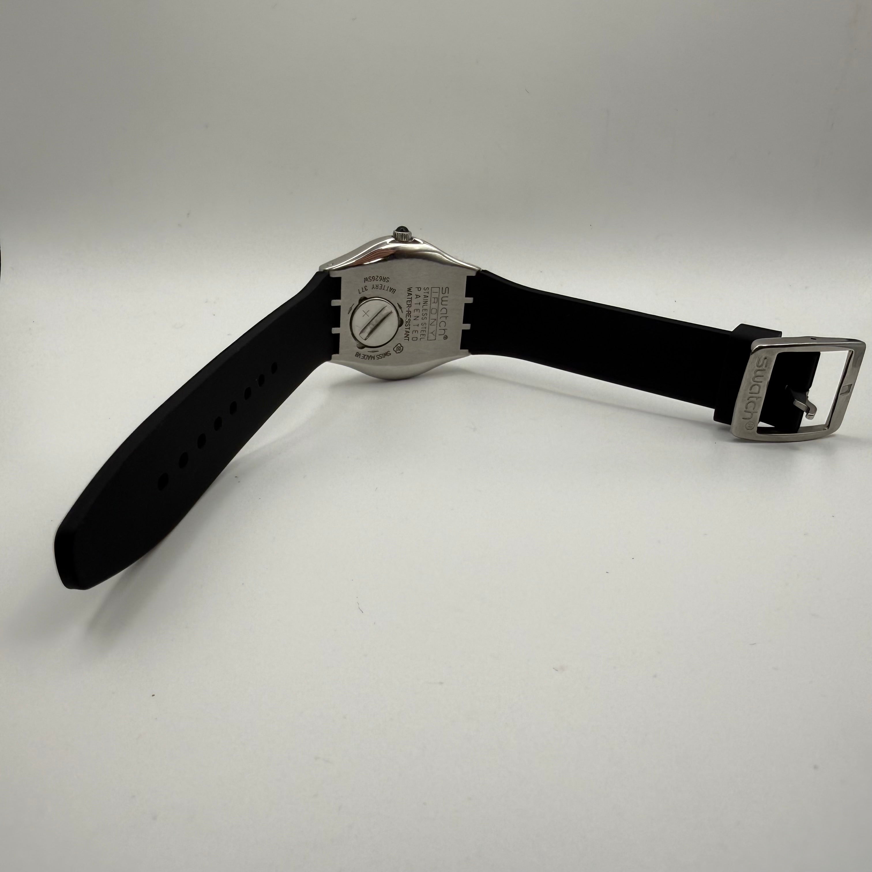 Swatch Irony Stainless Steel – Black Floral Dial - £44.99