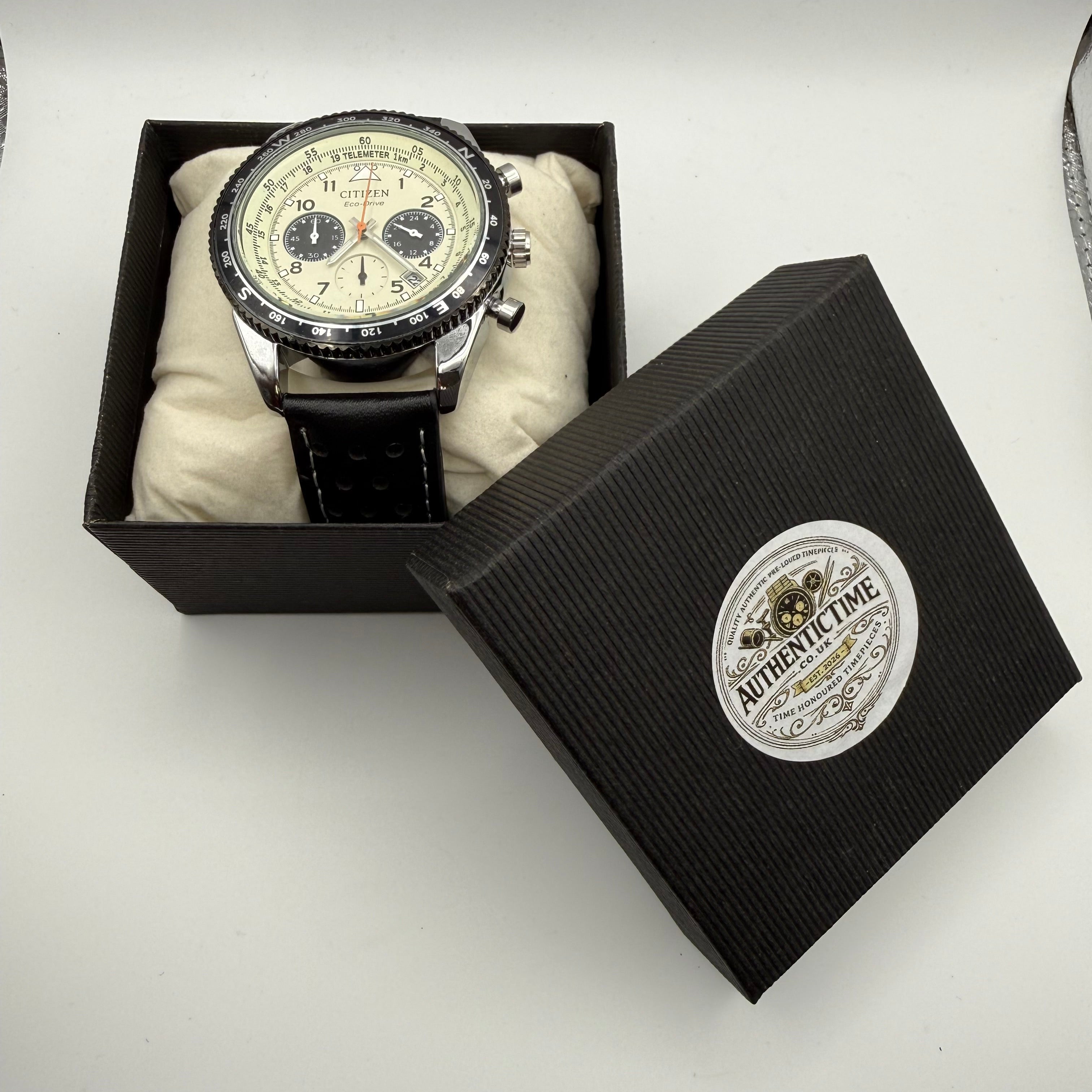 Citizen Eco-Drive Chronograph CA4210-24E – Pilot Telemeter – Cream Dial- £159.99
