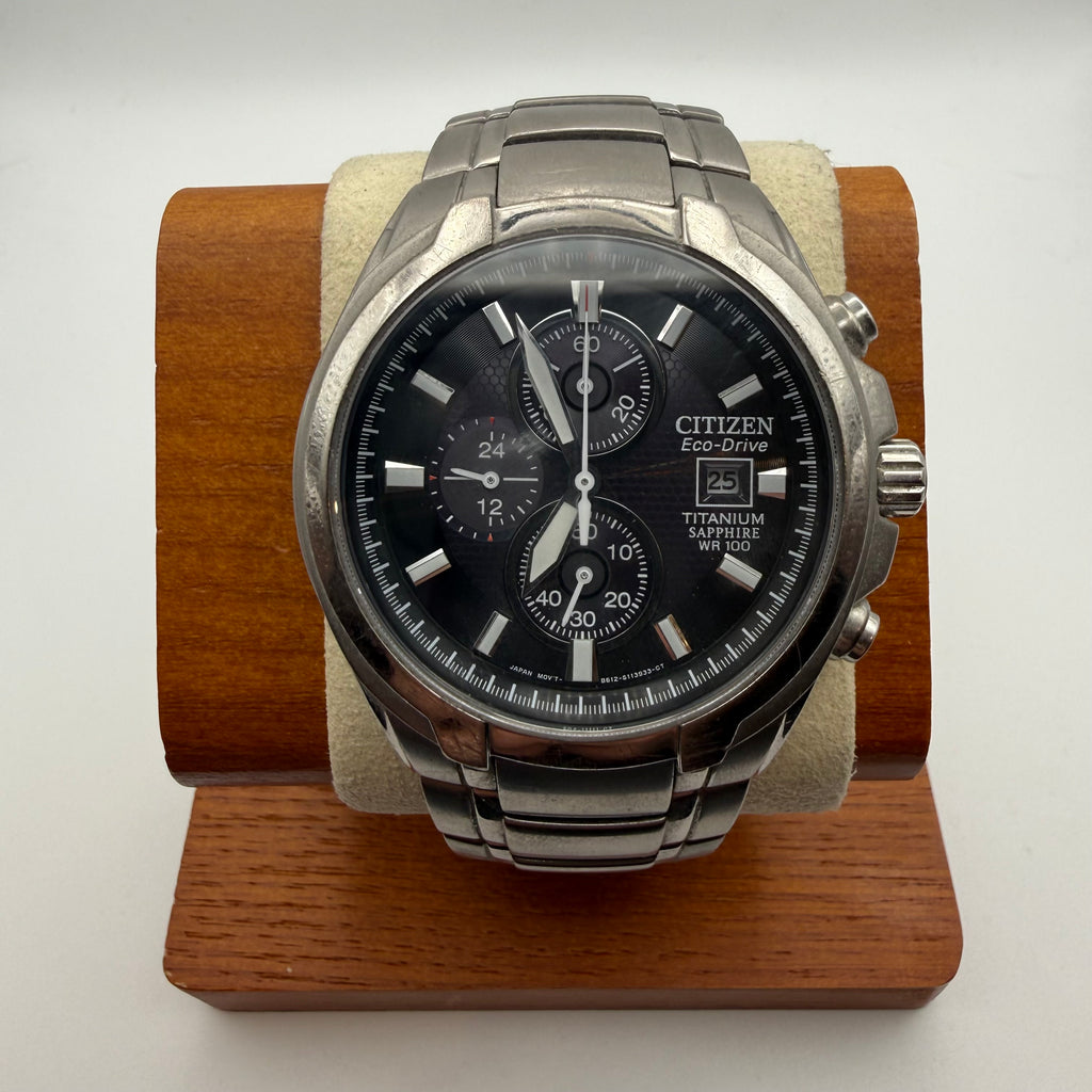 Citizen Eco-Drive Titanium Sapphire Chronograph (WR100)- £159.99