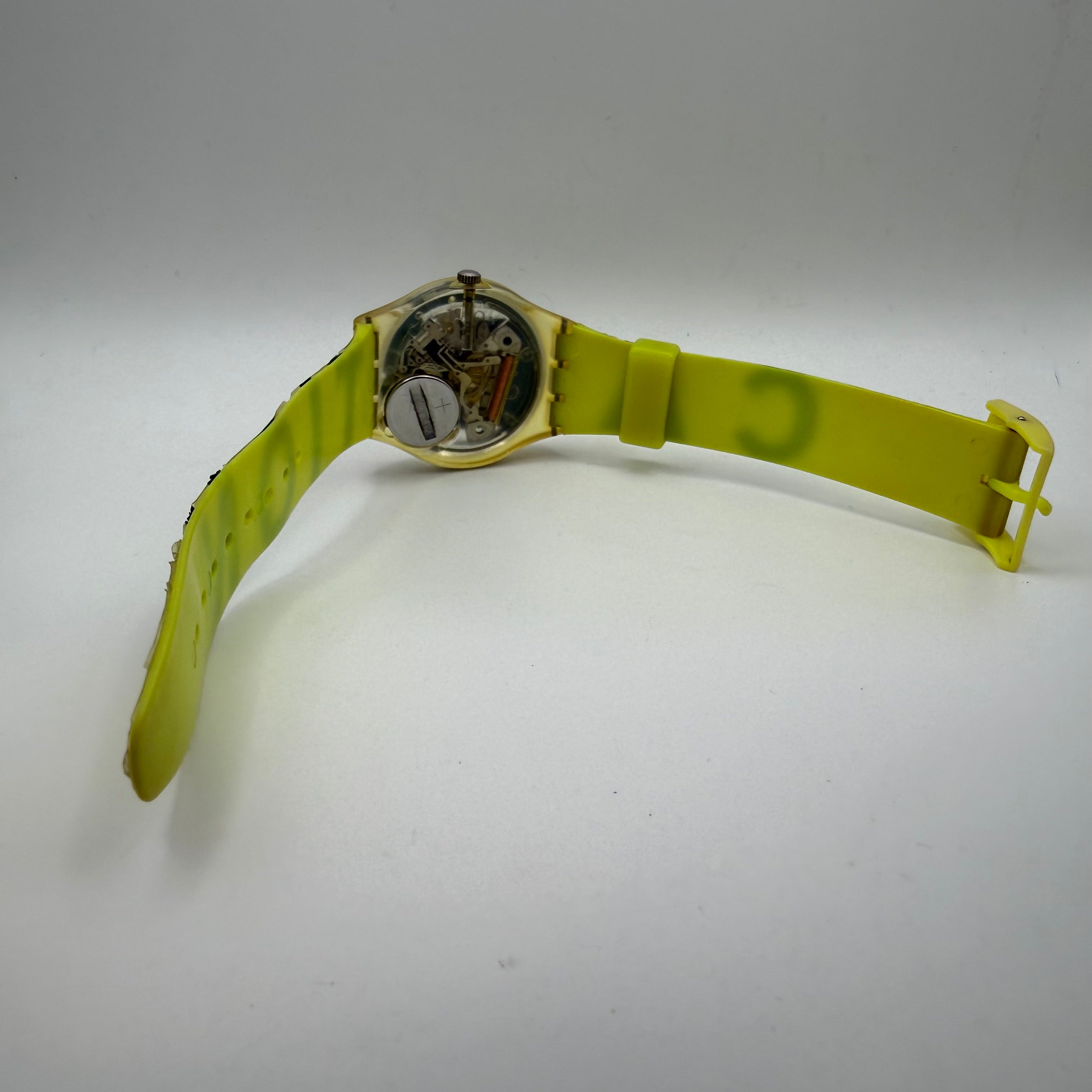 Swatch “Caution” Yellow Graphic Watch – 1995- £29.99