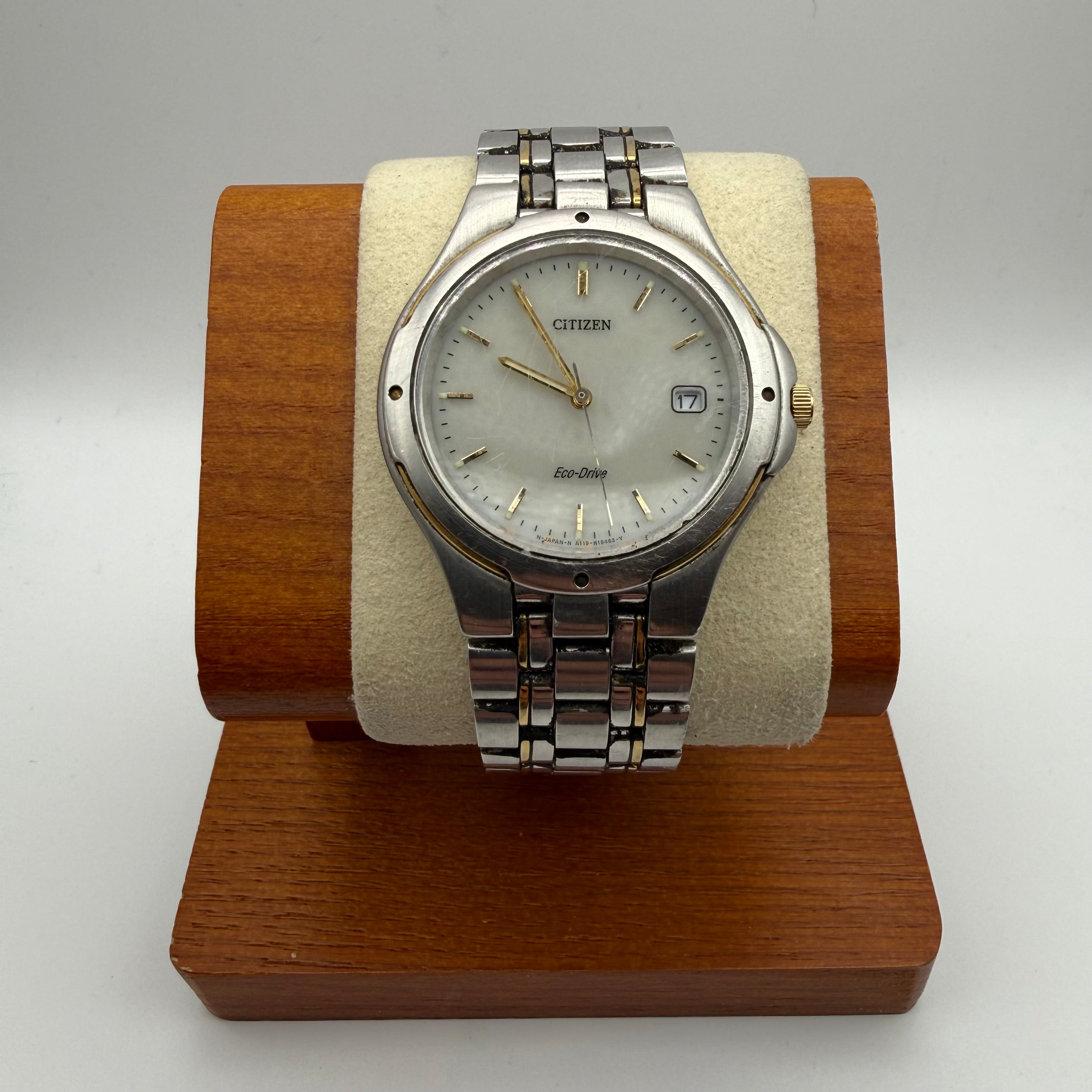 Citizen Eco-Drive dress watch with a crisp white dial- £79.99