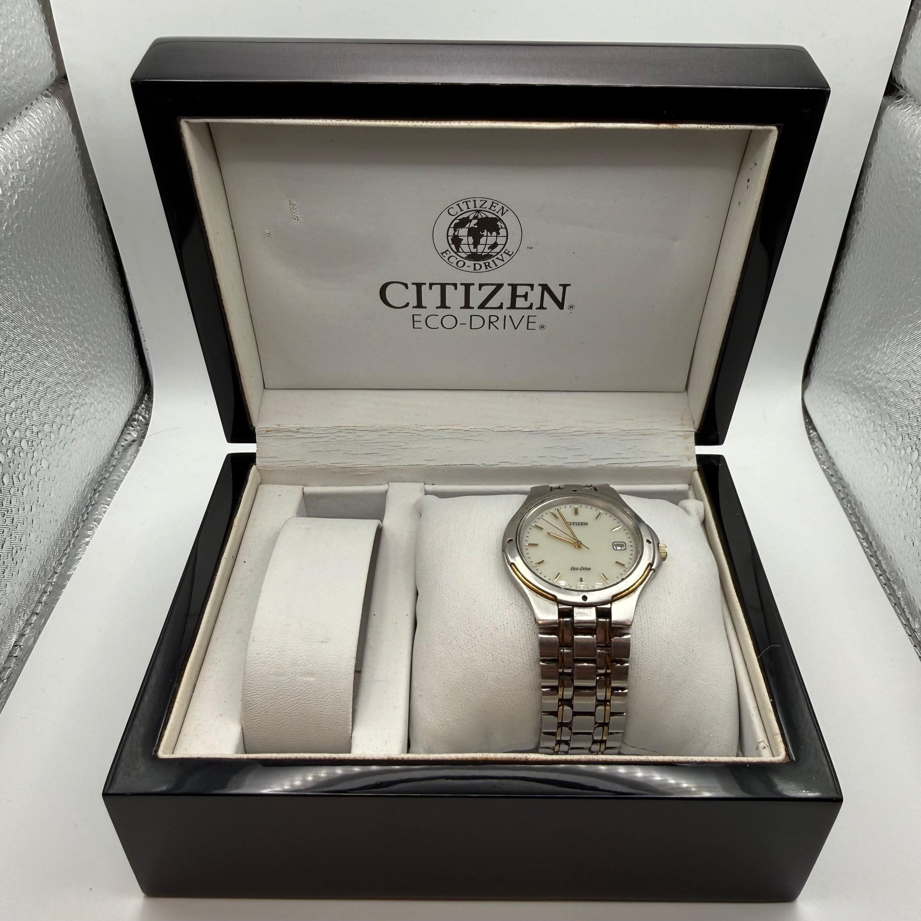 Citizen Eco-Drive dress watch with a crisp white dial- £79.99