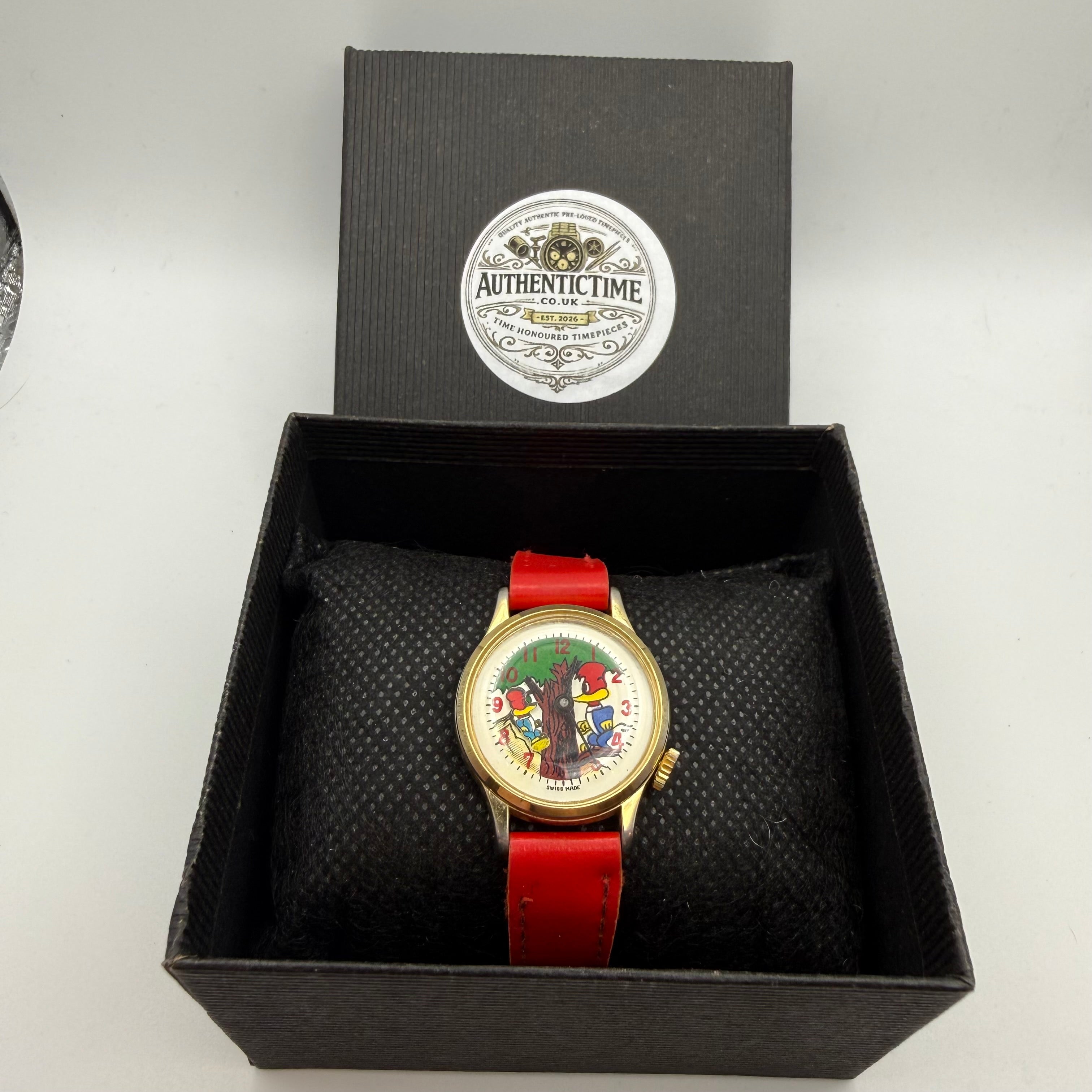 1970s Woody Woodpecker Swiss Made Vintage Watch – Rare Collectible- £149.99