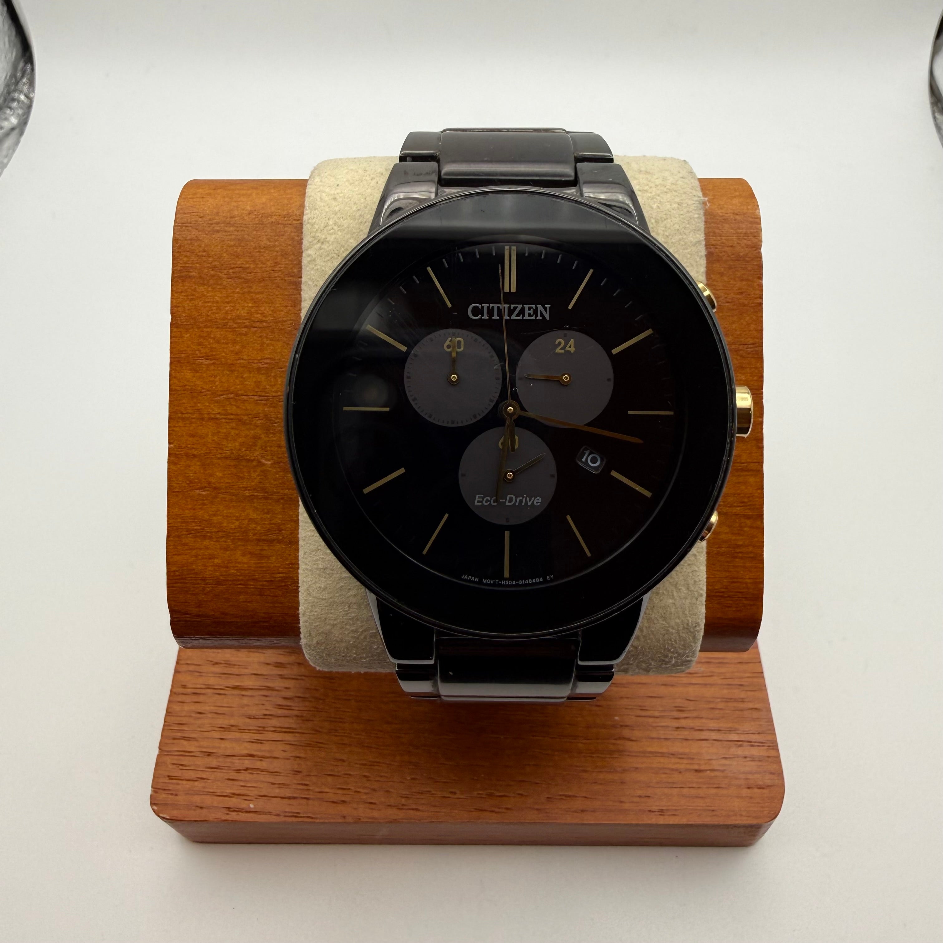 Citizen Eco-Drive Chronograph – Black & Gold Dial- £99.99