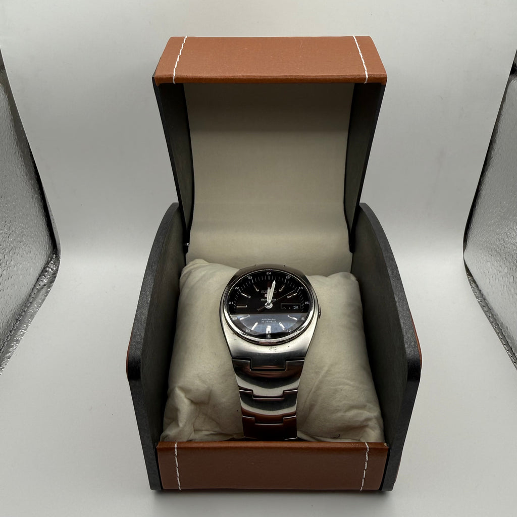 Seiko 5 Superior Automatic 23 Jewels 7S36-0072 Black Dial Display Caseback- £129.99