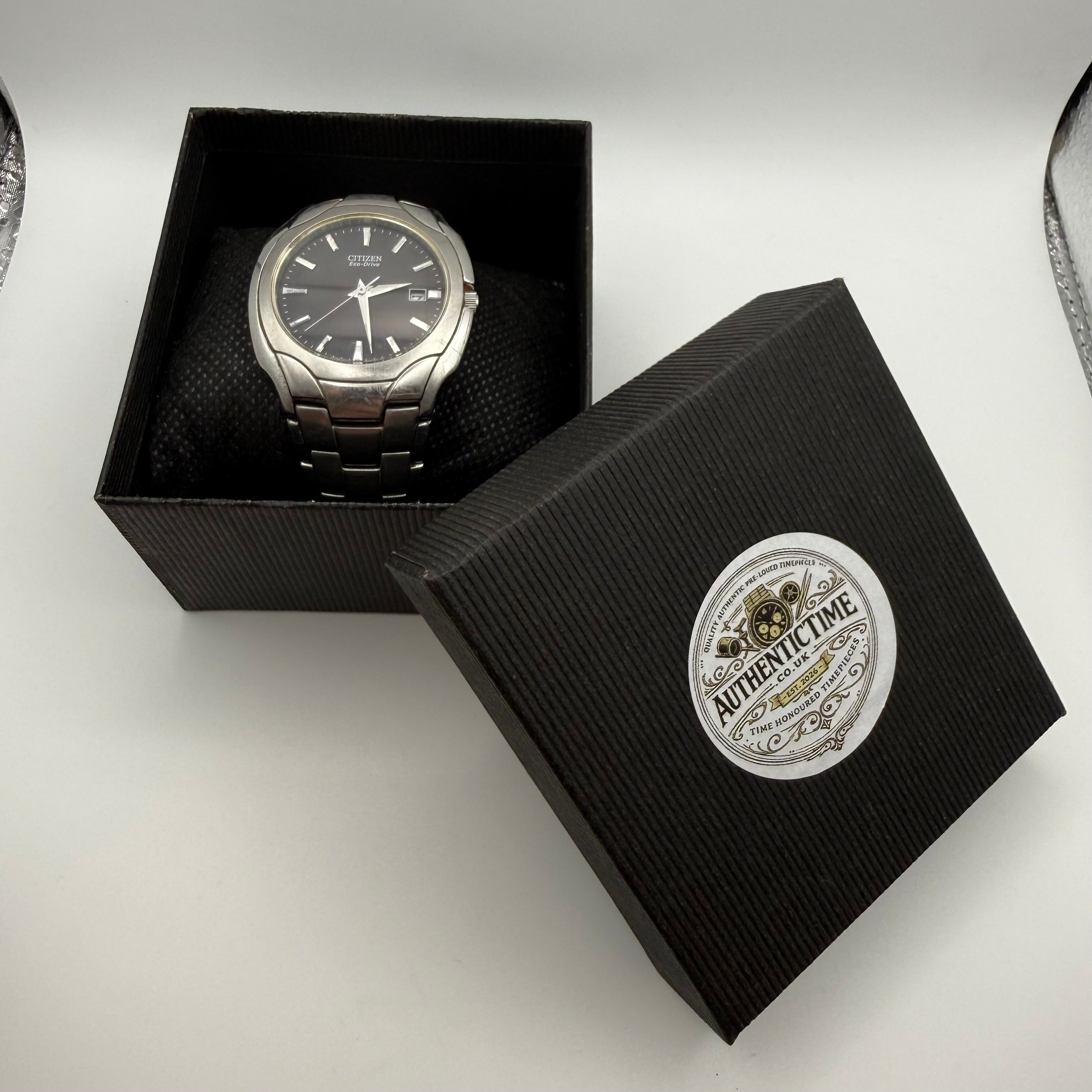 Citizen Eco-Drive Black Dial Stainless Steel Watch- £79.95