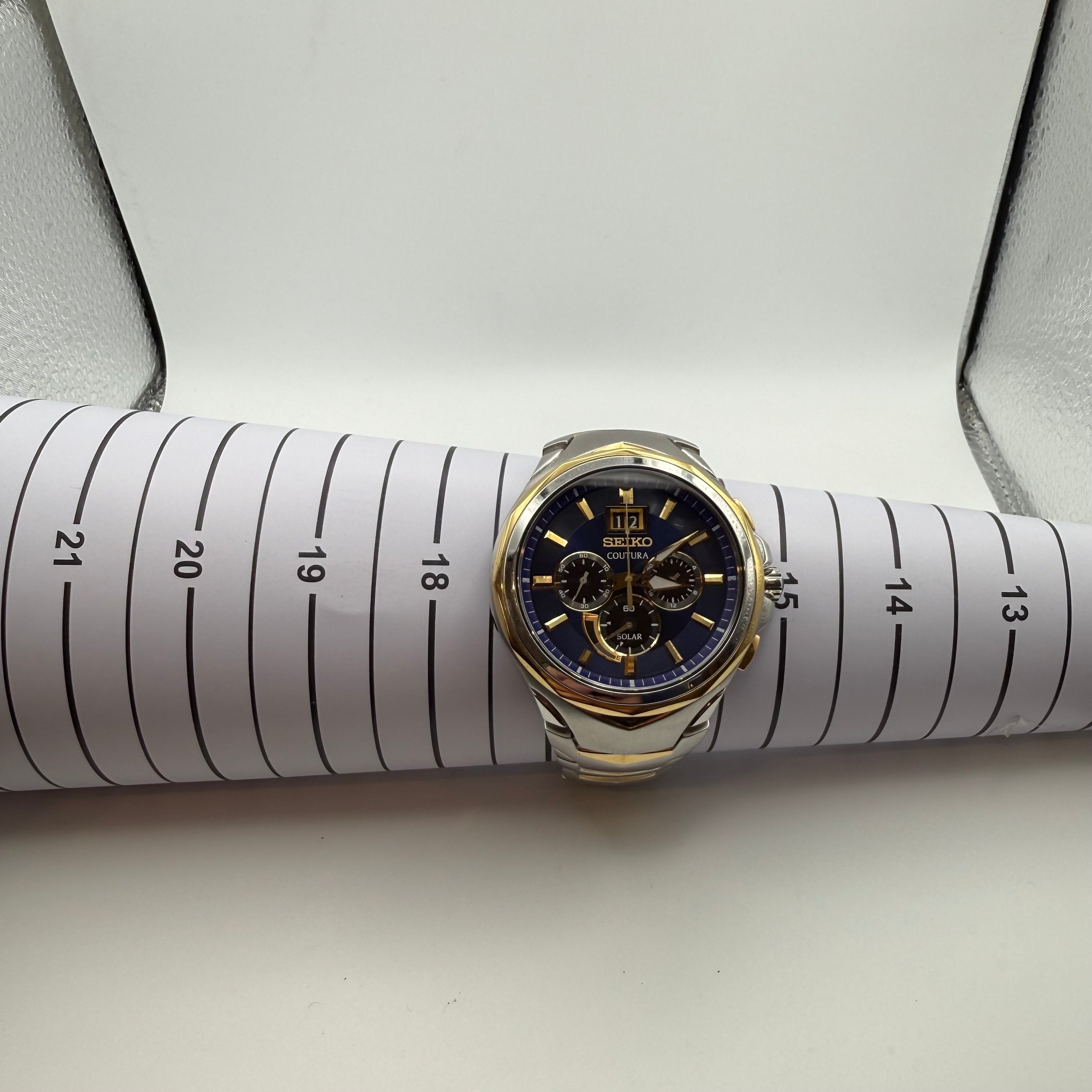 Seiko Coutura Solar Chronograph SSC616P1 Blue Dial Sapphire Crystal 1- £239.99