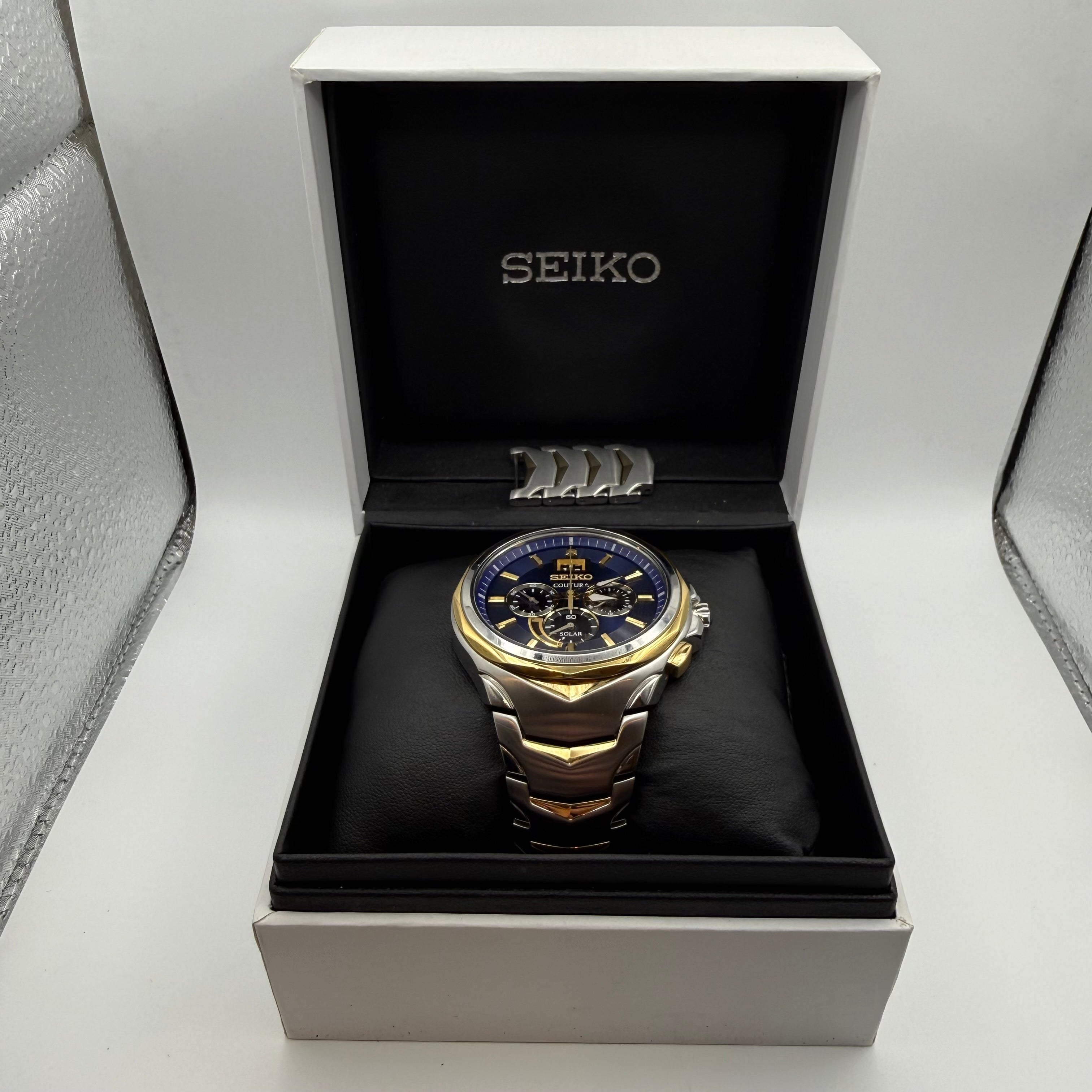 Seiko Coutura Solar Chronograph SSC616P1 Blue Dial Sapphire Crystal 1- £239.99