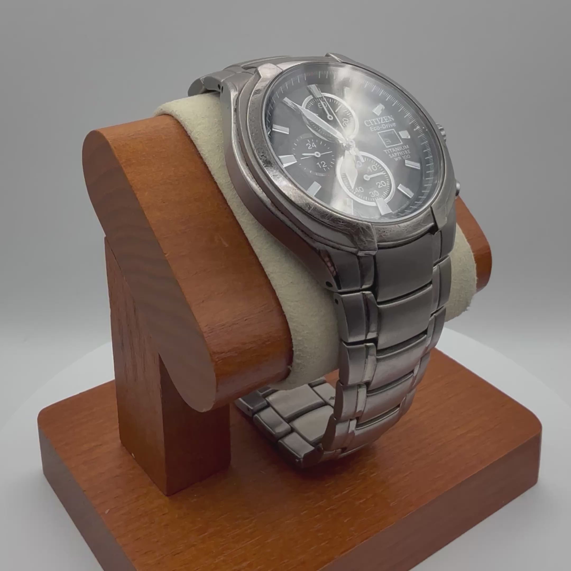 Citizen Eco-Drive Titanium Sapphire Chronograph (WR100)- £159.99