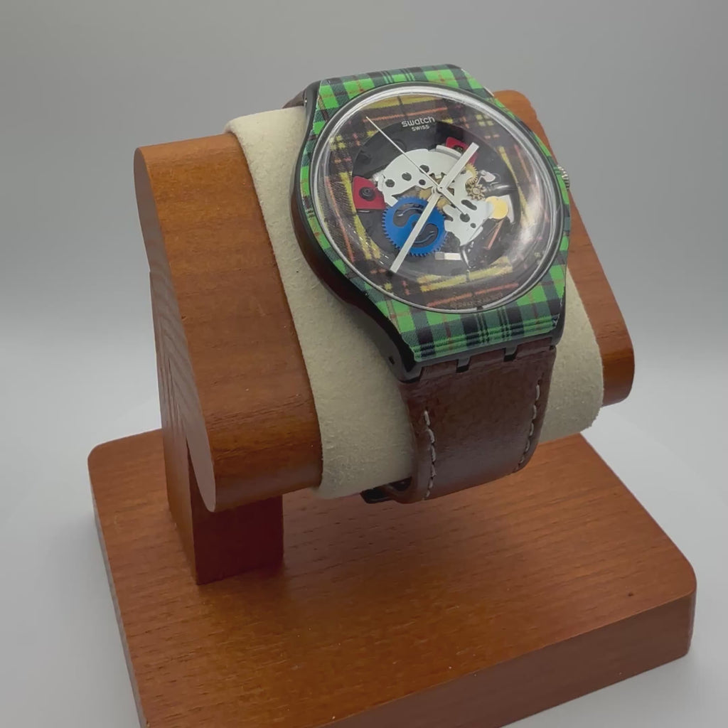 Swatch Swiss Skeleton Dial Green Tarta- £49.99
