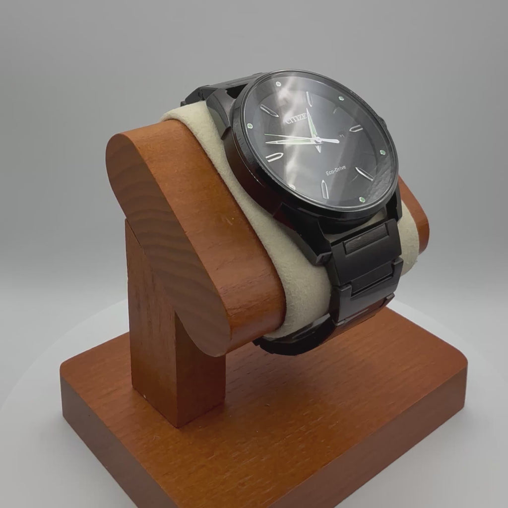 Citizen Eco-Drive Black PVD – Green Accent- £179.99