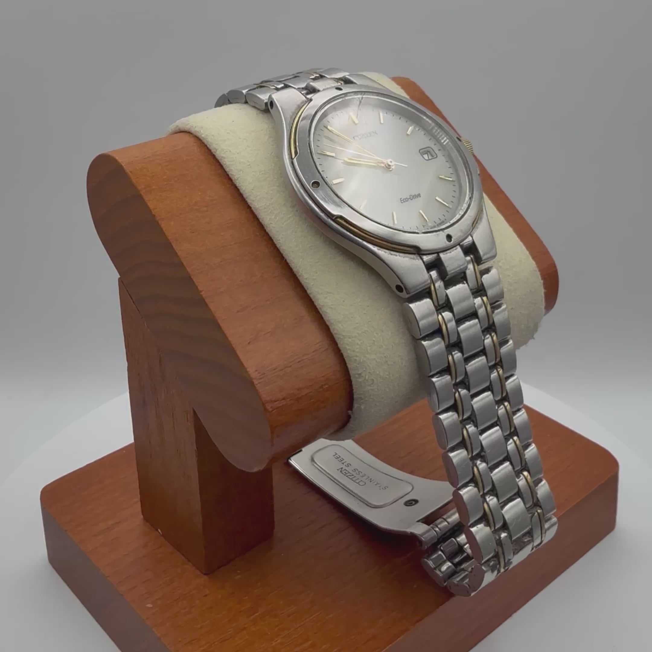 Citizen Eco-Drive dress watch with a crisp white dial- £79.99